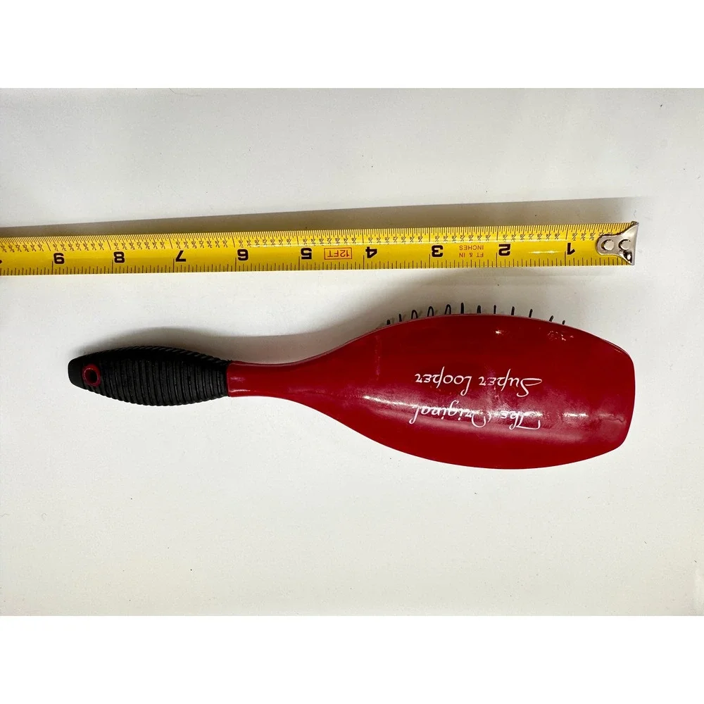 Spornette 215 Super Looper‎ Hair Extension Wig Brush Red Looped Bristle Paddle